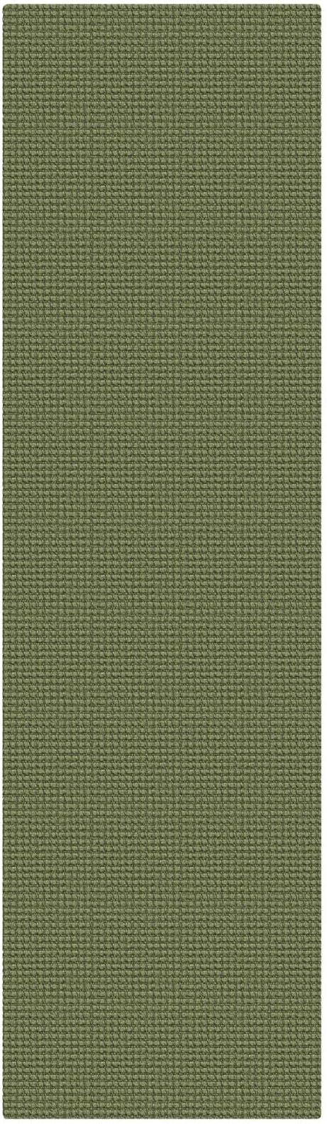 KOZYFLY Woven 2x7 Washable Kitchen Runner Rug, Non Slip Runners for Hallway, Cotton Entryway Runner, Braided Floor Carpet for Entry, Kitchen, Bedside, Hall, Olive Green/Earthy Green