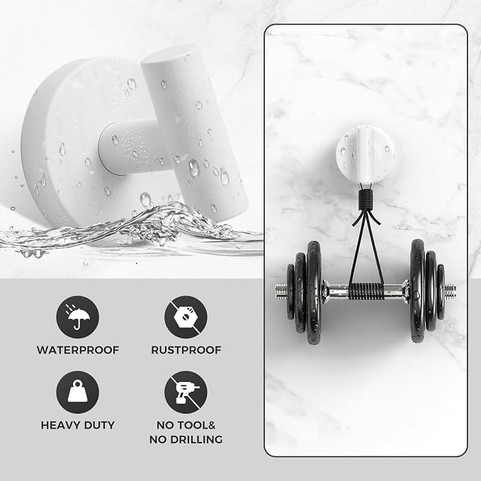Shower Hooks for Inside Shower,No-Drill Removable&Reusable Towel Hooks for Bathroom,Heavy Duty Suction Cup Hooks for Glass Window,4 Packs(White)