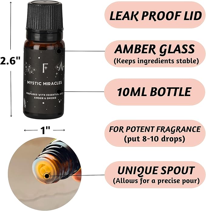 Folkulture Essential Oils for Diffuser Oil | Set of 6 Fragrance Oils for Diffusers | Palo Santo & Lavender Essential Oil | Diffuser Oils Scents for Fathers Day Gift |Essential Oils for Diffusers