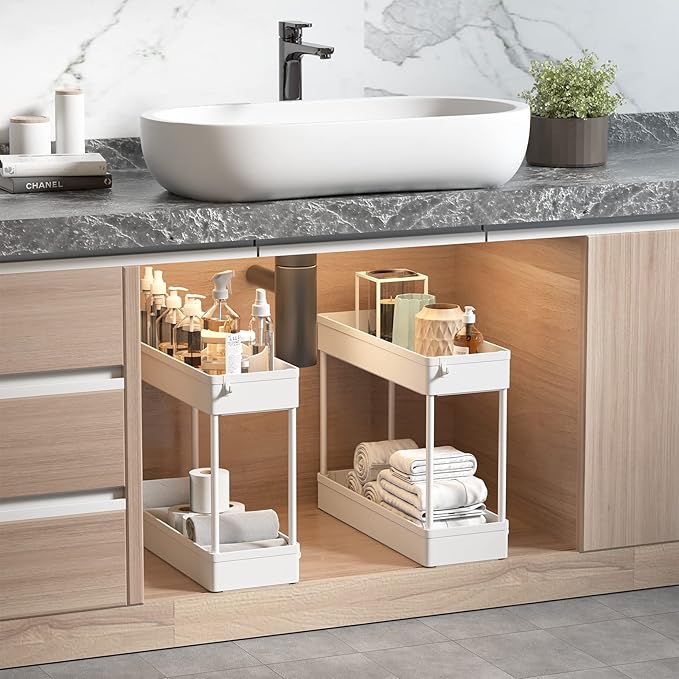 SOLEJAZZ Slim Rolling Storage Cart with Wheels 4 Tier Skinny Bathroom Storage Organizer Narrow Shelf Unit Thin Laundry Room Utility Cart for Bedside Kitchen Office Next to Fridge Small Places, White