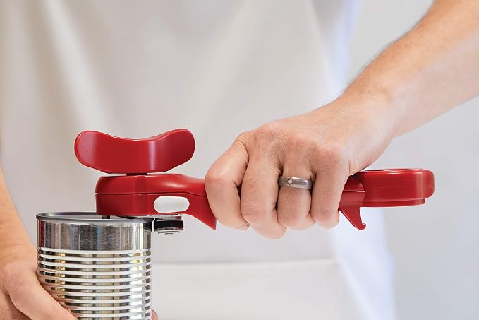 Kuhn Rikon 5-in-1 Auto Safety Master Opener for Cans, Bottles and Jars, White, 9 x 2.75 inches