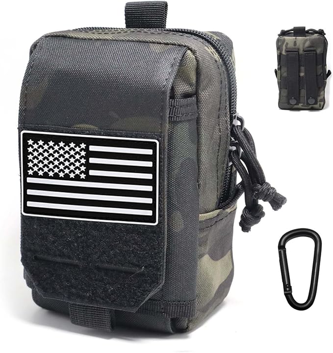 Tactical Molle Utility Pouch Cell Phone Pouch, Waist Bag Belt Pouch for Men, EDC Bag Gadget Organizer Vest Pack Purse Mobile Phone Case Hunting Compact Bag for Runing