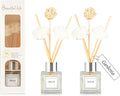 2PCS Reed Diffuser Set, 1.7 oz Scent Diffuser with Sticks, Gardenia Scent for Bathroom Accessories Shelf Decor, Air Fresheners for Home, Home Fragrance, House Office Room Decor Aesthetic & Gift
