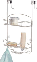 iDesign Weston Medium Metal Hanging Shower, Bath Organizer Holds Shampoo, Razors, Conditioner, Soap, Over-The-Door Caddy