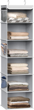 Simple Houseware 6 Shelf Hanging Closet Organizer, Gray