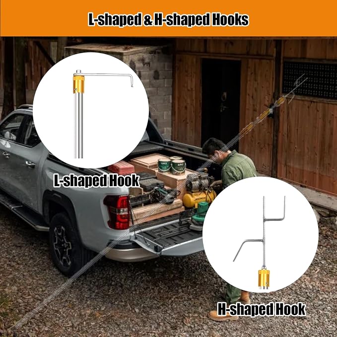 Truck Cargo Grabber - Telescoping Pickup Truck Bed Retriever Tool - Universal Fit - 16-60 Inch