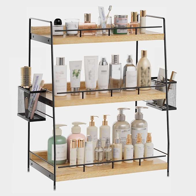 Bathroom Counter Organizer,Bathroom Countertop Organizer with Baskets,Vanity Organizers,Counter Shelf,Countertop Storage, Makeup Organizers