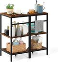 Pedestal Sink Storage, 2 Pack Under Sink Organizer Shelf for Bathroom 3 Tier Wooden Corner Shelves Standing Under Vanity Storage Shelf for Small Space, Bathroom Organizers and Storage Rack, Brown