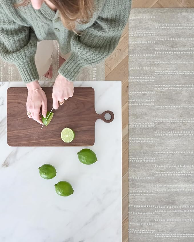 House of Noa Nama Standing Mat – Anti-Fatigue Kitchen Mats for Floor, Cushioned & Non-Slip Kitchen Comfort Mat for Standing, Thick Foam Anti-Fatigue Mat for Kitchen & Workspaces, Aspen Reed 22" x 54"