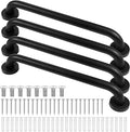 Tatuo 4 Pack Showers Grab Bars for Bathtubs 304 Stainless Steel Bathroom Safety Handrails Anti Slip Handles Grab Bars for Elderly, Senior, Pregnant (Black,16 Inch)
