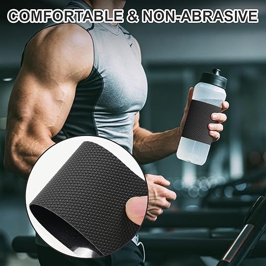 2 Inch x 16.5 FT Black Rubber Grip Tape, Ultra Strong Adhesive Anti-Slip Textured Tape, Waterproof & Heat Resistant Cushion Pad for Handles