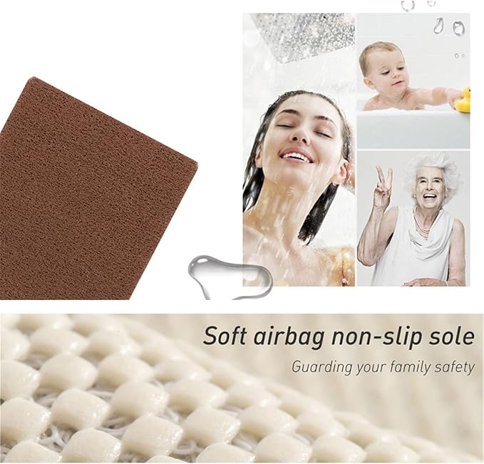 Secure Mat, Non-Slip Bathtub Mat, The Ultimate Non-Slip Bath Mat, Shower Mat Floor Mat for Tub, Shower, Bathroom (Color : Gray, Size : 45x75cm(17.72"x29.53"))