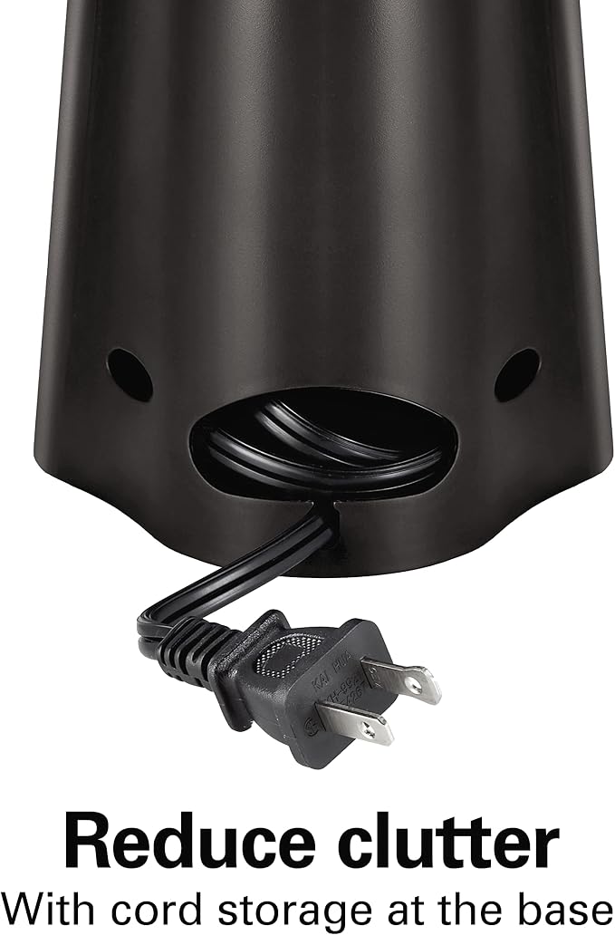 Hamilton Beach Extra-Tall Electric Automatic Can Opener with Easy-Clean Detachable Cutting Lever, Cord Storage, Knife Sharpener, Black (76702)