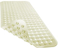Yimobra Non Slip Bath Mat, Super Strong Suction Cups, 35"X16" Long Tub Mat with Drain Holes, Machine Washable Fast Draining Shower Mats, Bathroom Essentials, Beige