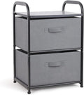 MAX Houser Dresser for Bedroom with 2 Drawers, Wide Chest of Drawers, Fabric Dresser, Storage Organizer Unit with Fabric Bins for Closet, Living Room, Hallway, Dark Grey