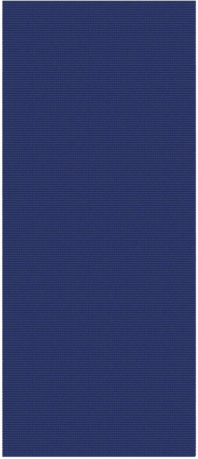 KOZYFLY Woven 3x7 Washable Kitchen Runner Rug, Non Slip Wide Runners for Hallway, Cotton Entryway Runner, Braided Floor Carpet for Entry, Kitchen, Bedside, Hall, Royal Blue/Navy