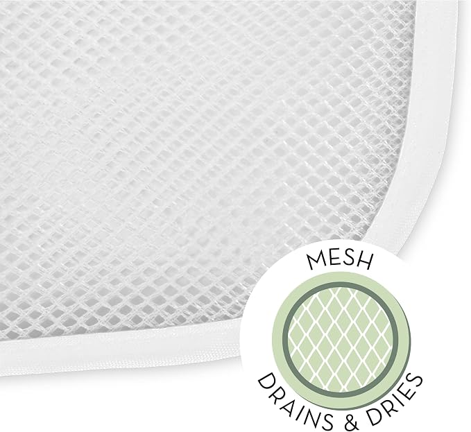 S&T INC. Bath Toy Storage Net with Pockets for Tub, Shower Caddy Holds Baby and Kids Toys, Soap, or Shampoo, Hooks Included, 14 Inch by 20 Inch, White, 1 Pack