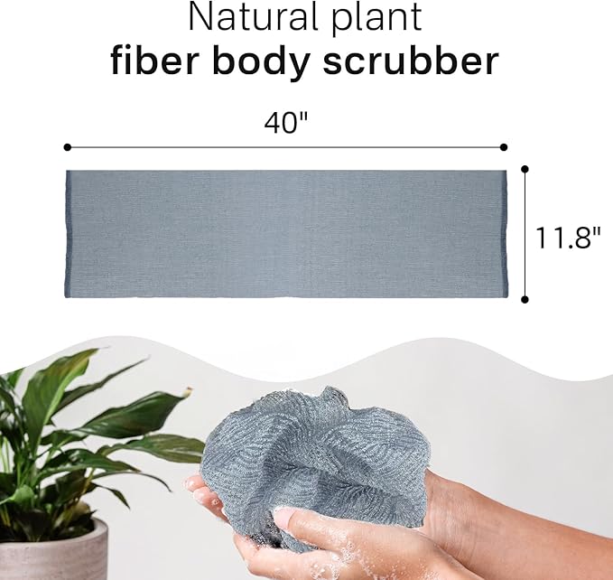 Yiclick Exfoliating Washcloth Towel- Exfoliating Body Scrubber Exfoliator, Back Scrubber for Shower Bath, Exfoliate Rags Wash Cloths, Loofah Lufa Sponge, Body Scrub & Exfoliation Women Men