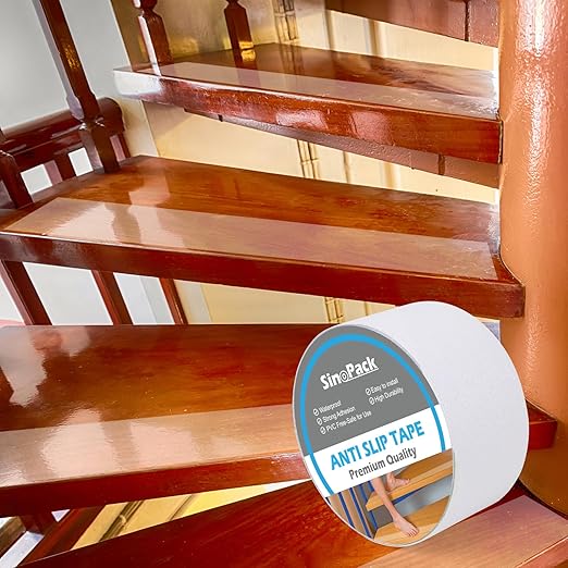 Anti Slip Tape Clear Grip Tape, 2 inch by 30 feet, Non-Slip Traction Grip Tape to Tubs, Boats, Stairs, Clear, Soft, Comfortable for Bare feet (2" X 30')