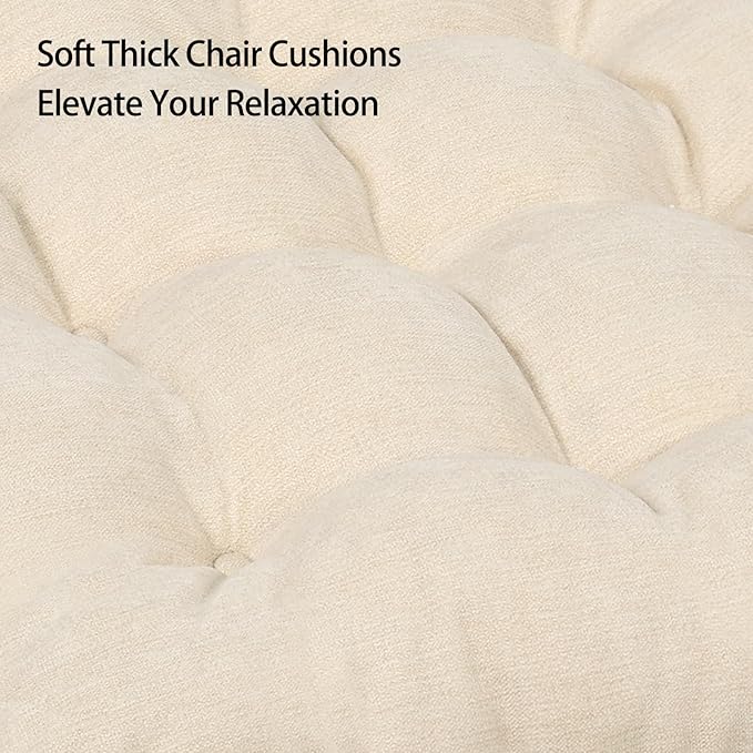 Recliner Cushions for Elderly, 20x20x4 Inch Thick Chair Cushion for Shorter Users Patent Design Soft Tufted Dual Layer Booster Seat Cushions for Seniors Recliner Risers Beige 1P