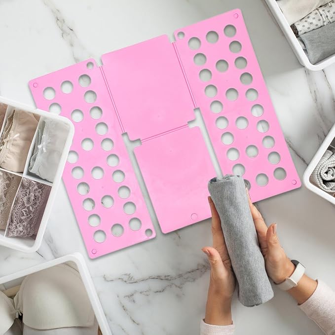 Clothes Folding Board, T-Shirt Folder, Fast Foldable Household Liner Sorter, Home Storage Tool, Laundry Sorter Helper Liner for Dorm Travel Hotel