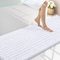 Smiry Bathroom Rugs Mat 70x24, Extra Soft Absorbent Chenille Bath Rugs, Non Slip Rubber Backing Machine Washable Quick Dry Bath Mats for Bathroom Floor, Tub, Shower, Home Decor Accessories, White