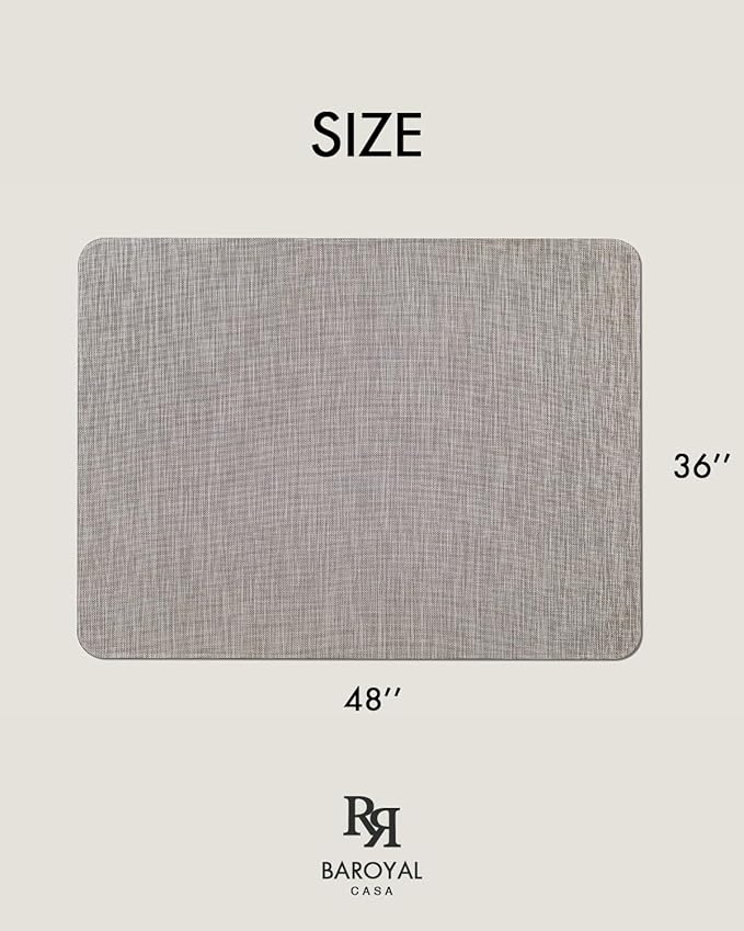 Baroyal Office Chair Mat for Hardwood Floor Under Desk Computer Rolling Chair Mat for Wood/Tile Floor Non-Slip Heavy Duty Desk Rug PVC Plastic Hard Floor Protector 36" x 48" (Soapstone)