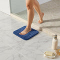 TYUU Small Bath Mat, Ultra Soft Bathroom Rugs Non Slip Washable, Super Absorbent Quick Dry Bath Rug with Rubber Backing for Bathroom Floor, Shower, or Sink, Denim Blue 12" x 12"