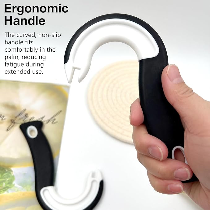 2-Pack Hook-shaped Can Opener, Easy-Grip Ring Pull Can Opener for Soda, Fruit Cans, Food Cans & Tins for Kitchen Use