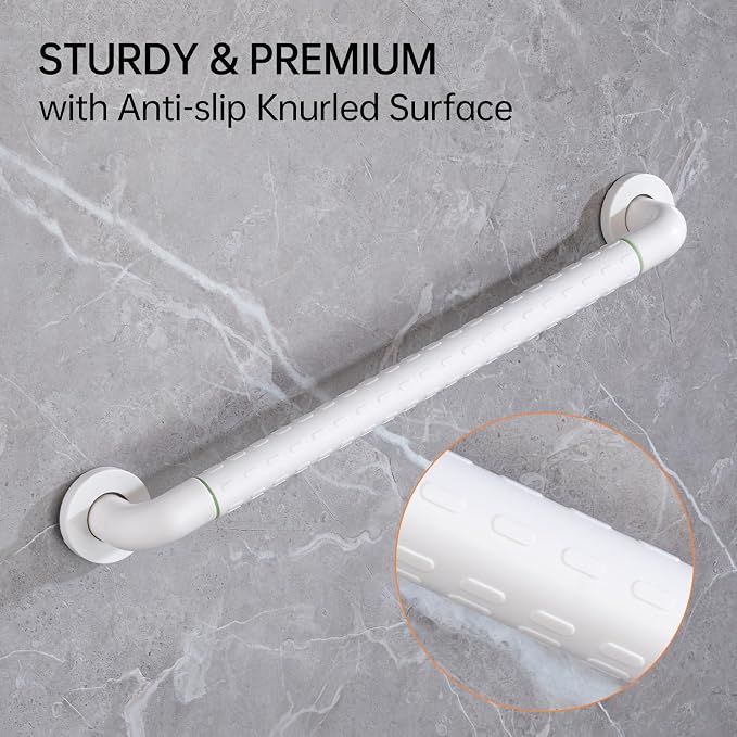joyrain Shower Grab Bars for Seniors and Elderly-Wall Mounted Safety Rails for Bathroom Anti-Slip and Toilet Assistance Standing-Sturdy Grab Bars for Shower