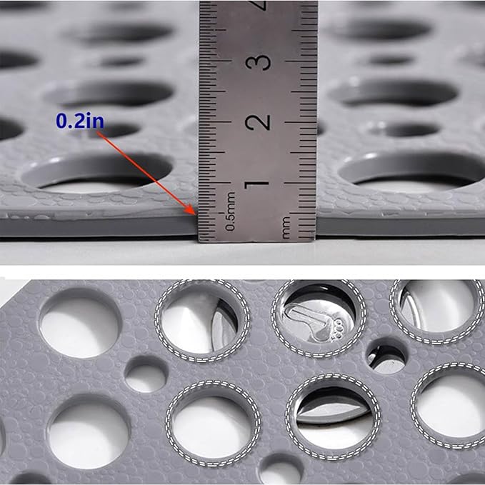 Casa and Beyond Shower Mat,Non Slip Bath Mat and Shower Mat with Suction Cups and Drain Holes,Bathroom Mat Easy to Clean Soft Machine Washable,Bathtub Mat Easy Dry&Cut (Green,28" x 15"(Rectangular))
