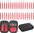 Terminal Removal Tool Kit 36 Pcs Depinning Tool Electrical Connector Pin Removal Tool Kit Pin Extractor Tool Set Wire Terminal Release Tool for Automotive Car Household Devices - Red