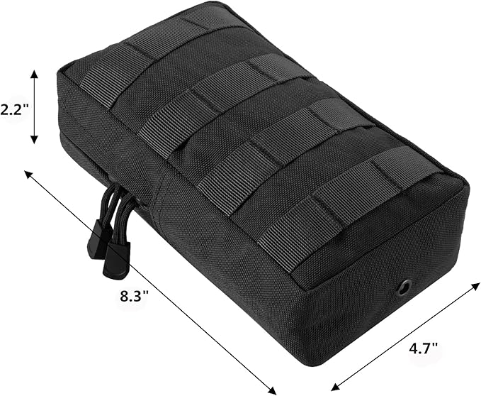 FRTKK 2 Pack Molle Pouches - Tactical Compact Water-Resistant EDC Pouch Bag Small Utility Pouch