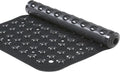YANZIFLY Bathtub Mat for Shower: Soft Silicone Bath Mat Non Slip with Suction Cups Tub Mat for Bathroom for Family Extra Large Shower matt Machine Washable - Black