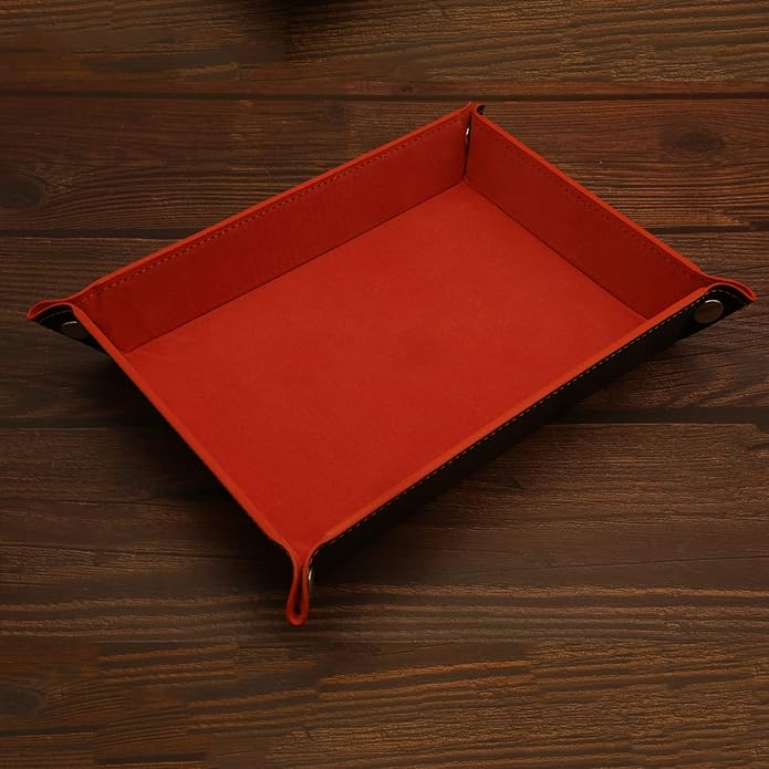 Valet Organizer - Catchall Tray for Jewelry, Wallets, Watches, Keys, Coins, Phones, Glasses - Perfect for Nightstand, Desk, Entryway