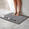 Muddy Mat® | Chenille Bathroom Rugs Quick Dry Microfiber Mats Non Slip Washable, Extra Thick, Soft and Highly Absorbent Bath Mats for Bathroom, Kitchen, and Shower Floor - Grey 24"x36"