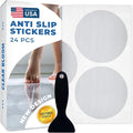 Anti Slip Shower Stickers 24 PCS, Invisible Non-Slip Shower Strips for Adults, Premium Adhesive Bath Tub Stickers (Clear)