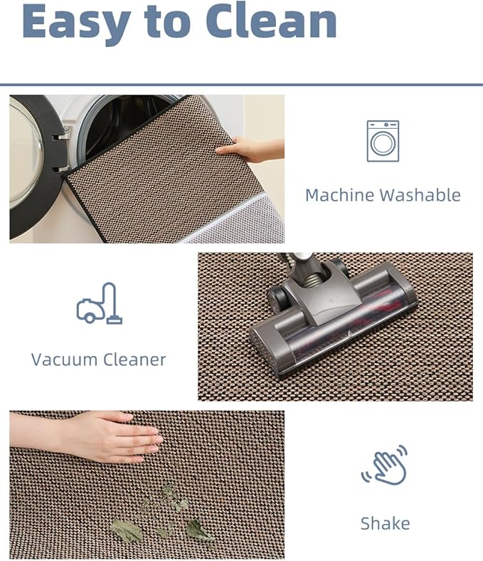 PADOOR Non-Slip Bath-Mats, Rubber-Backing Braided Absorbent Bathroom Mat, Machine Washable, Thin Bathroom Rugs Fit Under Door, Quick Dry, 20''x32'' Black