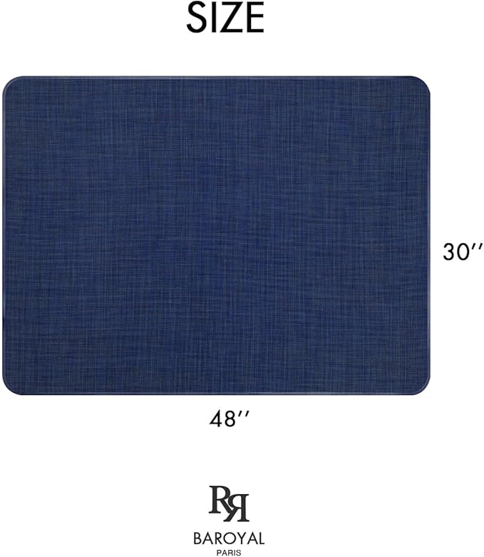 BARoyal Office Chair Mat for Hardwood Floor Under Desk Computer Rolling Chair Mat for Wood/Tile Floor Non-Slip Heavy Duty Desk Rug PVC Plastic Hard Floor Protector 30" x 48"(Indigo)