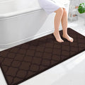 OLANLY Memory Foam Bath Mat Rug 59x24, Ultra Soft and Absorbent Bathroom Rugs, Non-Slip, Comfortable, Machine Washable Bath Carpet for Bathroom Floor, Tub, Shower and Home Decor Accessories, Brown
