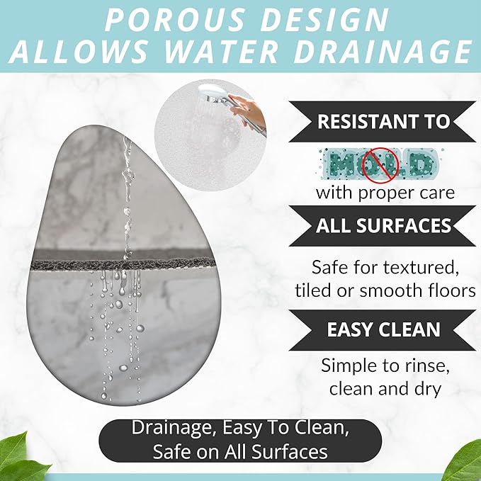 Non Slip Bathtub Mat Shower Mat for Tub - Loofah Bath Mats for Bathroom - 40x16 Bathtub Floor Mat - Textured Anti Slip Bath Mat Without Suction Cups - Secure Mat for Wet Areas (40x16 Duck)