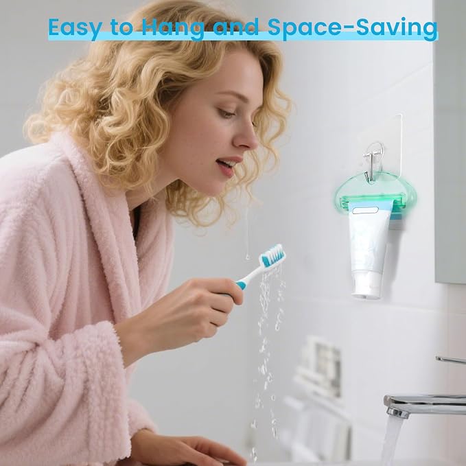 LOVEINUSA Toothpaste Tube Squeezer Dispenser, 10PCS Toothpaste Roller Squeezer Tool Tooth Paste Cap Holder for Bathroom, Assorted Colors