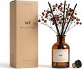 WEALD TRIBE Reed Diffuser Set for Bathroom Air Fresheners, Oil Diffuser Sticks | Vanilla Whiskey Scent 4.0 fl oz Home Fragrance with Sticks Defusers | House Bedroom Office Shelf Decor