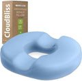 CloudBliss Donut Pillow Stadium Seat Cushion for Tailbone Pain Relief and Hemorrhoids, Memory Foam Seat Chair Cushion, Portable Seat Cushions for Bleachers, Car, Home & Office