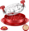 SoulLife Chicken Shredder Tool Twist 8 Inches, Chicken Breast Shredder, BPA free, Food Safe Material, Meat Shredder, Clear Lid, Ergonomic Handle, Strong Anti-slip, Easy to Clean, Dishwasher Safe (Red)