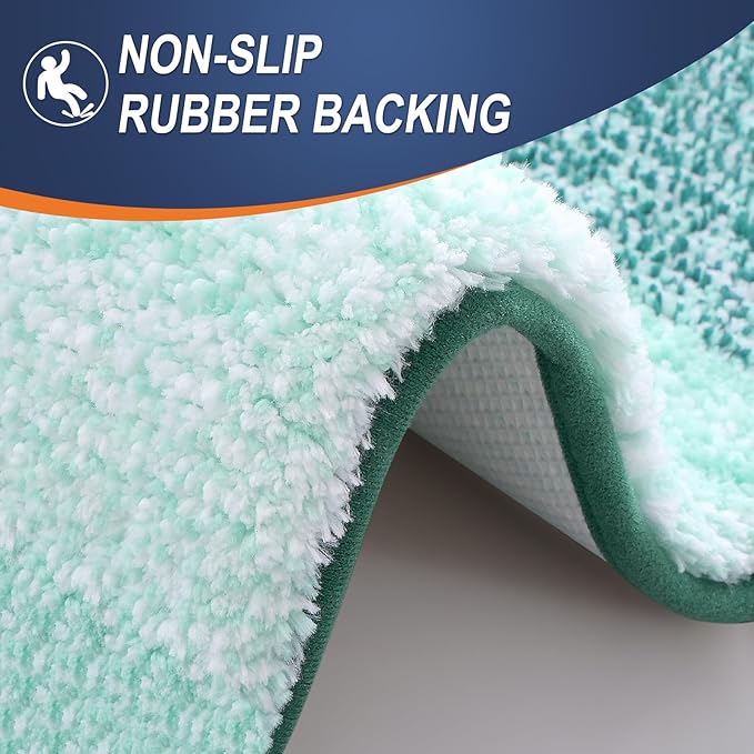 OLANLY Large Bathroom Rugs Mat 50x30, Extra Soft Absorbent Microfiber Bath Rugs, Rubber Backing, Quick Dry, Washable Bath Mat for Bathroom Floor, Tub and Shower, Home Decor Accessories, Blackish Green