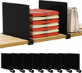 HBlife 8 Pack Black Shelf Dividers, Vertical Purse Organizer for Closet Perfect for Sweater, Shirts, Handbags in Bedroom and Kitchen, Adjustable Acrylic Bookshelf for Organization