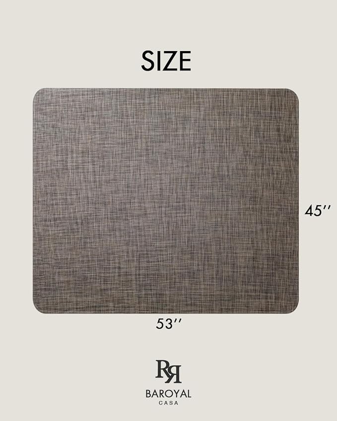 Baroyal Office Chair Mat for Hardwood Floor Under Desk Computer Rolling Chair Mat for Wood/Tile Floor Non-Slip Heavy Duty Desk Rug PVC Plastic Hard Floor Protector 45"x 53" (Dark Walnut)