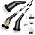 Electric Spin Scrubber for Cleaning Bathroom, Shower Scrubber Rotary Floor Brushes with IPX7 Waterproof & 2 Speed, 3 Brush Heads, Bathroom Cleaning Supplies for Toilet Shower Tub Black
