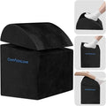Foot Rest for Under Desk at Work - Non-Slip Foot Stool with 3 Adjustable Heights, Ergonomic Under Desk Footrest with Washable Cover for Leg Elevation, Desk, Home, Office, Car (Black)